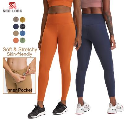 China Breathable 30 Colors Women 4 Way Stretch Yoga Gaiters Polyester Spandex Fitness Yoga Pants Pattern Yoga Leggings New for sale