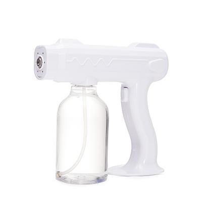 China Home Blue Electric Nano Atomizer Plastic Material Ray Disinfection Nano Spray Gun Fogger Energy Efficiency Use+office+travel+car for sale