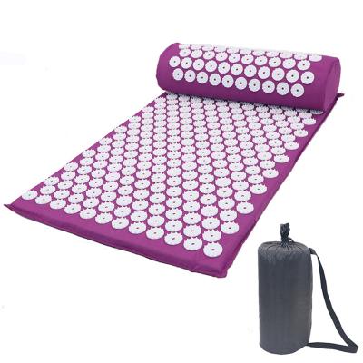 China Eco-friendly Mat Healthy Shiatsu Acupressure Mat Acupuncture Body Massager Back Body Massager Mat&Pillow&Bag for sale