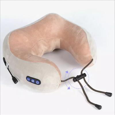 China Hot Selling Electric Pillow Neck Massager Must-Have U Shaped Wireless Vibration Pillow Massager for Autumn and Winter for sale