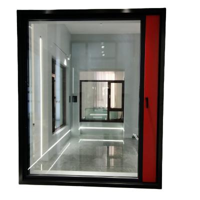 China Fire Protection Home Solid Interior Room Simple Residential Modern Diamond Shape Front Design Framed Double Pivot Lift&Sliding Frosted Door for sale