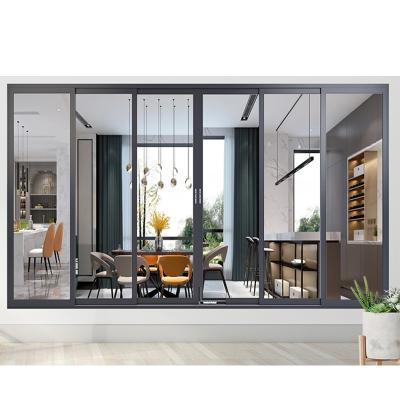 China Hot Sale Alloy Mood Modern Narrow Fixed Glass Frame Fixed Home Folding Sliding Safety For Hotel Low Price Aluminum Sliding Window for sale