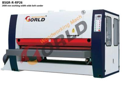 China Bsgr-r-RP26 2600 mm-het Werk Breedte 8 voet-MDF van het Breedtetriplex Raad Één Zij de Kaliberbepalingsschuurmachine van de 3 Hoofden Brede Riem Te koop