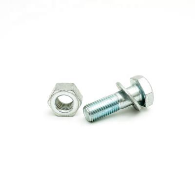 China ASTM A394 Tower Carbon Steel HDG Hex Bolt Nuts Lock Nuts For Tower Transmission Line for sale