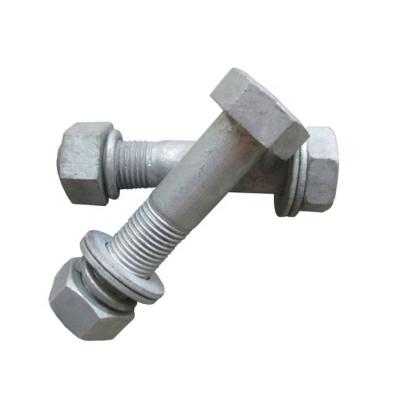 China 8.8 Grade Steel High Tensile Structural Heavy Bolts Hexagon Bolts for sale