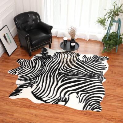 China CX-D-F-31 Fashion Animal Skin Faux Fur Furry Blankets Printed Faux Cowhide Blanket For Home Decor for sale