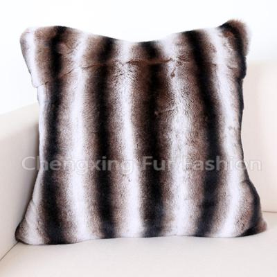 China CX-D-126A 40X40cm Speaker CX-D-126A Latest Design Custom Soft Cushion Case Rex Rabbit Fur Shaggy Cushion Cover for sale