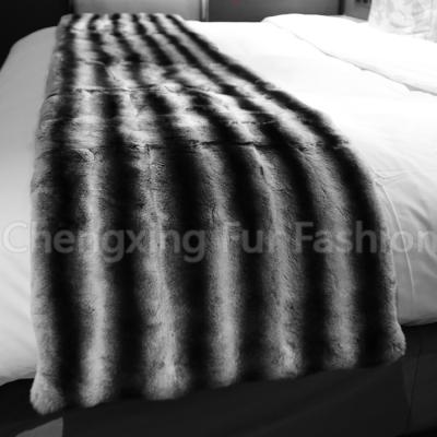 China CX-D-128B New Arrival Breathable Rex Rabbit Fur Carpet /Fur Blanket for sale