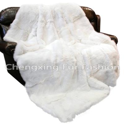 China Anti-pilling White Home Textile Good Quality Carpet Rex Rabbit Fur Throw Blanket CX-D-43 for sale