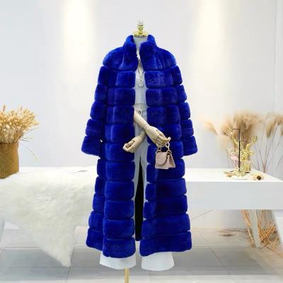 China CX-G-A-76 Women's Breathable Real Rex Rabbit Fur Dyed Fur Winter Coated For Fashionable Woman for sale