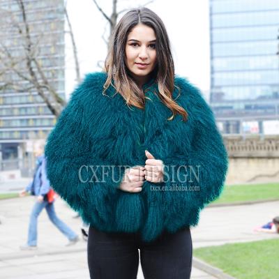 China Wholesale Winter Real Tibet Lamb Fur Coat Plus Size CX-G-A-27K For Women Mongolian Fur Coat for sale