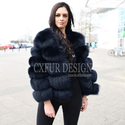 China Winter viable fashion CX-G-A-190B Korean style fashion women coat Fox fur coat real fur outer wear for sale