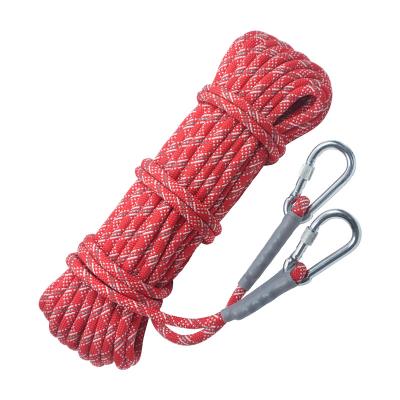 China Rescue Light 10mm Super Red Reflective Guide High Strength Lift And Climbing Aid Rope for sale