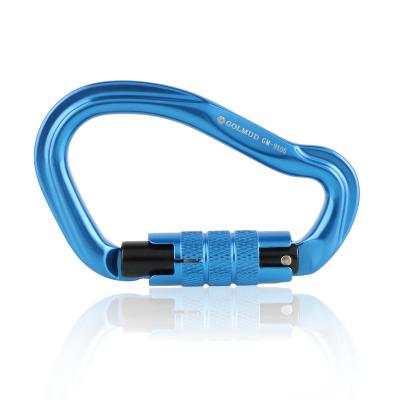 China Outdoor Climbing Breaking Strength 23KN Promotional Keychains Optional Colors Rotating Carabiner Hook for sale