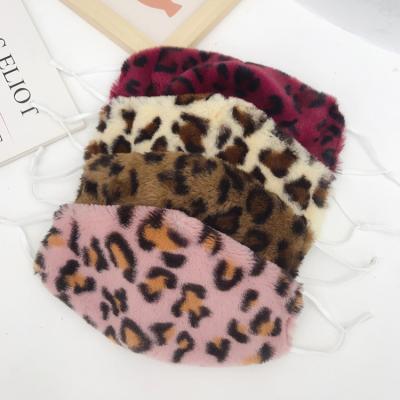 China Recycling Blanket Fuzzy Plush Face Cover Winter Classic Leopard Hesiod Adult Outdoor Warm Face Cover for sale