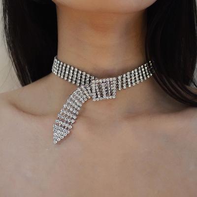 China FASHIONABLE King Choker Necklace Rhinestone Style Crystal Clavicular Chain Jewelry Luxury Necklaces Full for sale