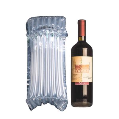 China Shock Resistance In Flowing Plastic Inflatable Bottle Air Column Packaging Wine Protective Shipping Bubble Bag For Bottles for sale