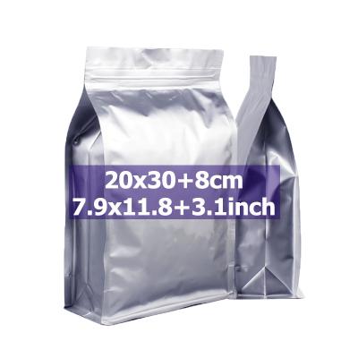 China Moisture Proof In Dry Bags By Running 20X30cm Food Packaging Aluminum Foil Ziplock Flat Bottom For Snacks Seeds Spices Plastic Zipper Bags for sale