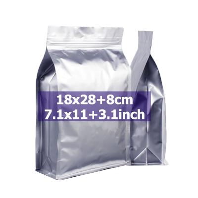 China Moisture Proof In Dry Bags By Running 18X28cm Food Packaging Aluminum Foil Ziplock Flat Bottom For Snacks Seeds Spices Plastic Zipper Bags for sale