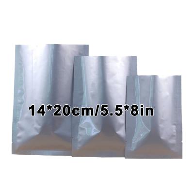 China 100pcs Moisture Proof In Stock 14x20cm 15x22cm Heat Seal Flat Pack Mylar Sealed 3 Sides Bags Food Storage Pouch Aluminum Foil Vacuum Bag for sale