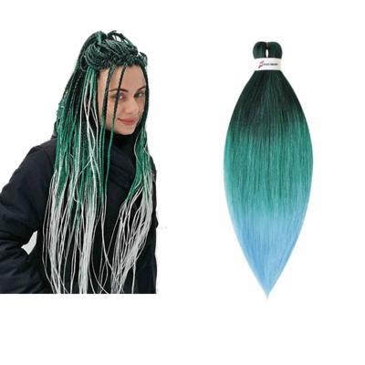 China Custom Fashionable Pre-Stretched Braiding Arrangement Hot Water STRAIGHT Ombre Crochet Hair Extensions 20-28inch Synthetic for sale