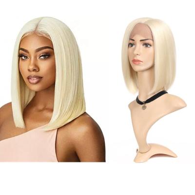 China Silky Straight Wave 1 Piece For Sale Wigs Bob Short Style Front Lace Wigs Cheap Synthetic Blonde 613 Color Lace Wig for sale