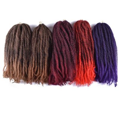 China Synthetic Afro Curly Twist Hair Braids Double Strand Marley Twist Style Afro Curly Braids Hair Extensions for sale