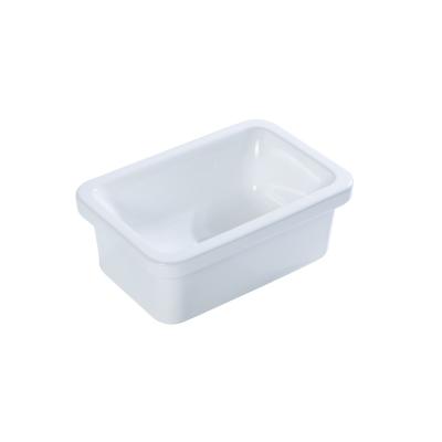 China Modern Bathroom Ceramic Semi-Counter Sinks Sanitary Ware White Rectangular Wash Basin for sale