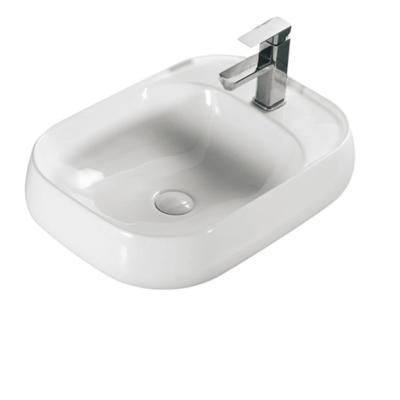 China Modern YUSHI  Table top ceramic wash basin countertop hand wash basin art basin for sale