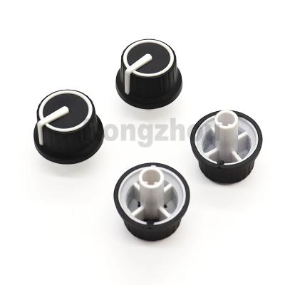 China Potentiometer Rubber Rubber Knob 25x15mm Amplifier Digital Mix Knob for sale