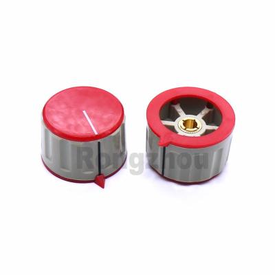 China 36x24mm rubber triangle indicating cap type rubber button adjust instrument button round hole 6mm for sale