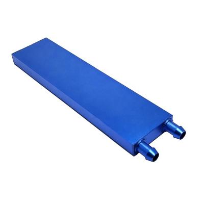 China Computer Case 160x41x12mm Fin Internal Channel Aluminum TEC Water Cooling Block Plate for sale