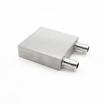 China Internal Water Cooling Block Liquid Aluminum Flow Computer Case 50x50mm CNC Piped Cold Plate for sale