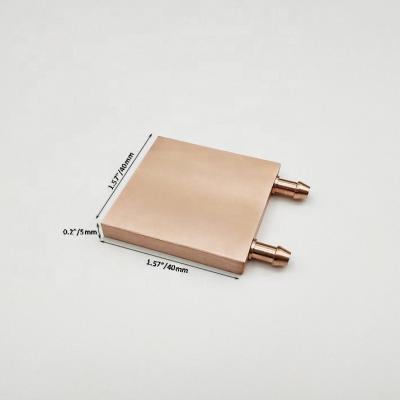 China Ultrathin Copper TEC Computer Case 40x40x5mm Radiator Liquid Cooled Cooling Plate for sale