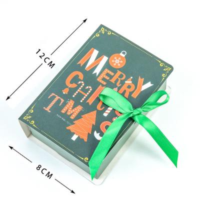 China Recycled Materials Recycled Materials Christmas Gift Box Christmas Eve Party Child Favor Candy Box Free Shipping Magic Book Design For Advent Calendar Christmas for sale