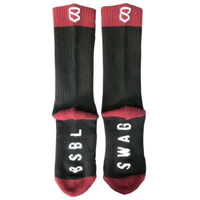 China Colorful Custom Antibacterial Antibacterial Custom Antibacterial Premium Cushion Crew Brand Basketball Cotton Socks for sale