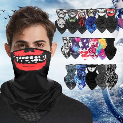 China Wholesale Men Ski Balaclava Headband Warmer Neck Scarf Neck Warmer Face Mask Recycling Reusing Ski Balaclava Headband Ice Silk Sunscreen Triangle Scarf Outdoor Sport Face Mask protective mask for sale