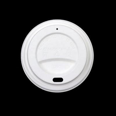 China Bagasse Pulp Disposable Bagasse Lid Biodegradable Sugarcane Bagasse Cup With Lids For Coffee Bagasse Pulp Compostable Molded Coffee Cup Dome for sale