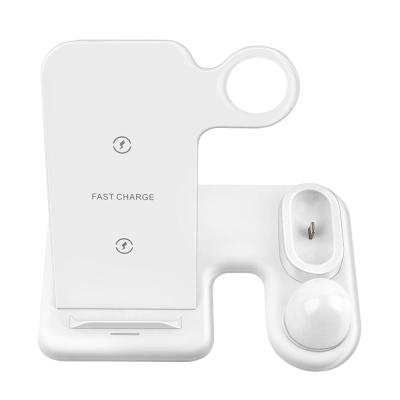 China Mobile phone 4 in one fast charging wireless charging station for airpods iWatch, wireless earphone for sale