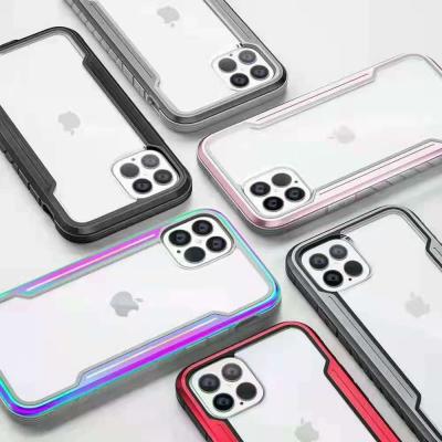 China Anti-fall For iPhone 12pro/12pro/12pro Max/12mini iPhone Metal Anti-fall Cover Seven Color for sale