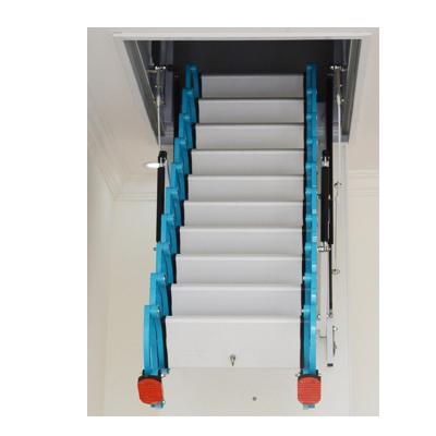 China 2021Carbon Folding Ladders Extension Attic Ladder Price Steel Electric Attic Door Ladder for sale