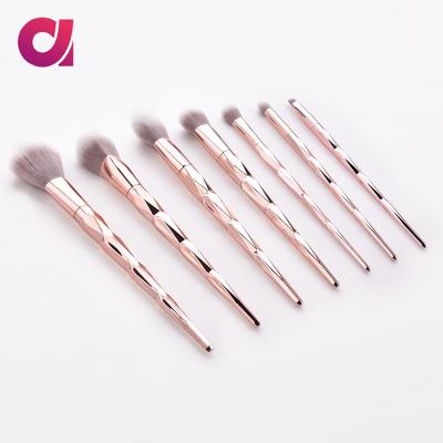 China Angular Blush Makeup Brush Set Powder Foundation Eyeshadow Eyebrow Popular Makeup Set Powder Brush Set Pink Color for sale