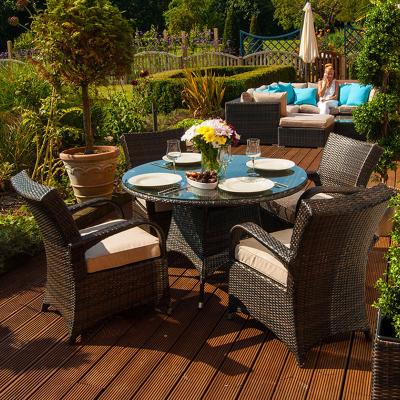 China Modern Hot Sale Outdoor Rattan Dining Table and Chair Garden Furniture Sets for sale