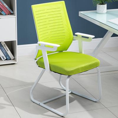 China Cheap Modern Fixed Office Visitor Chair Mesh Computer Chair Back Support (Height) Adjustable Ergonomic Office Chair for sale