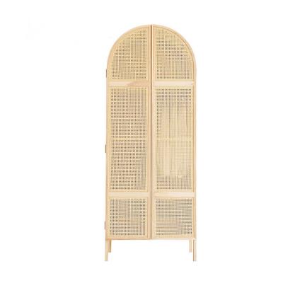 China Modern Modern Furniture Arch Form Rattan Bedroom Furniture Wardrobe for sale