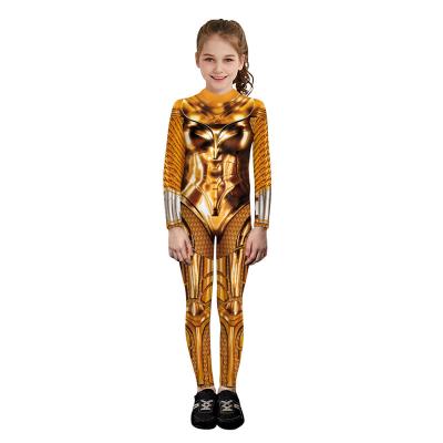 China European and American characters film tight children's clothing one-piece costume cos performance of new zipper shirt Halloween children cost for sale