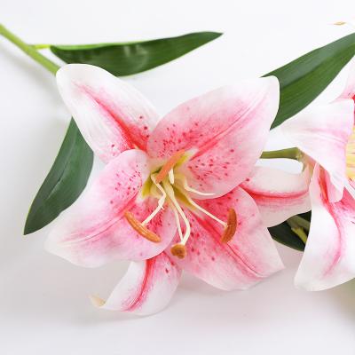 China Zhuoou high quality hot product artificial lily flower decoration for table home layout real touch lily flower for sale