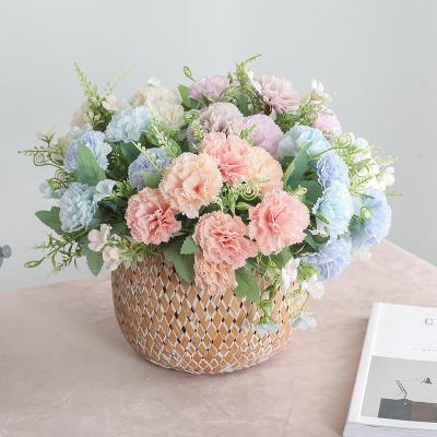 China Cheap 9 Heads Zhuoou New Design Artificial Carnation Flower Home Group Festival Mother's Day Bouquet For Festival Decoration for sale