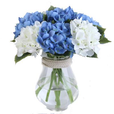 China Desktop Decoration Hydrangea ZERO Artificial Flower Hydrangea Home Wedding Decorative Flower For Home Decoration for sale