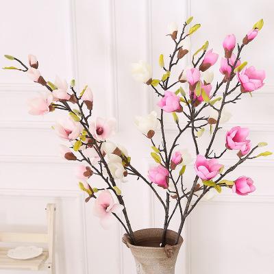 China office home wedding decoration YI with you ZERO high quality real touch simulation silk flower magnolia artificial flower for wedding party office home decoration for sale